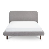 Hannah Boucle Bed – Grey Boucle – Curved Bed with Luxurious Textured Upholstery | Julian Bowen