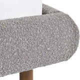 Hannah Boucle Bed – Grey Boucle – Curved Bed with Luxurious Textured Upholstery | Julian Bowen