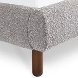 Hannah Boucle Bed – Grey Boucle – Curved Bed with Luxurious Textured Upholstery | Julian Bowen