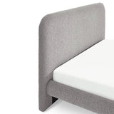 Hannah Boucle Bed – Grey Boucle – Curved Bed with Luxurious Textured Upholstery | Julian Bowen