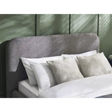 Hannah Boucle Bed – Grey Boucle – Curved Bed with Luxurious Textured Upholstery | Julian Bowen