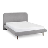 Hannah Boucle Bed – Grey Boucle – Curved Bed with Luxurious Textured Upholstery | Julian Bowen