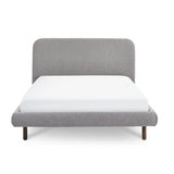 Hannah Boucle Bed – Grey Boucle – Curved Bed with Luxurious Textured Upholstery | Julian Bowen