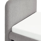 Hannah Boucle Bed – Grey Boucle – Curved Bed with Luxurious Textured Upholstery | Julian Bowen