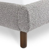 Hannah Boucle Bed – Grey Boucle – Curved Bed with Luxurious Textured Upholstery | Julian Bowen