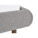 Hannah Boucle Bed – Grey Boucle – Curved Bed with Luxurious Textured Upholstery | Julian Bowen