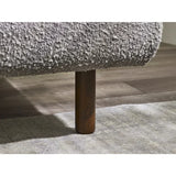 Hannah Boucle Bed – Grey Boucle – Curved Bed with Luxurious Textured Upholstery | Julian Bowen