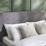 Hannah Boucle Bed – Grey Boucle – Curved Bed with Luxurious Textured Upholstery | Julian Bowen