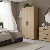 Harlow Light Oak Bedroom Storage – 4 Drawer Chest, 6 Drawer Chest & 2 Door Wardrobe | Julian Bowen