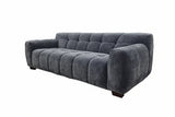 Furnish365 Harlem steel mermaid fabric sofa range in a modern living room setting