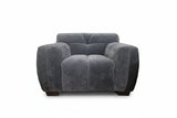 Furnish365 Harlem steel mermaid fabric sofa range in a modern living room setting