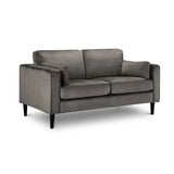 Hayward Velvet 2 Seater Sofa – Grey – Luxury Compact Design | Julian Bowen