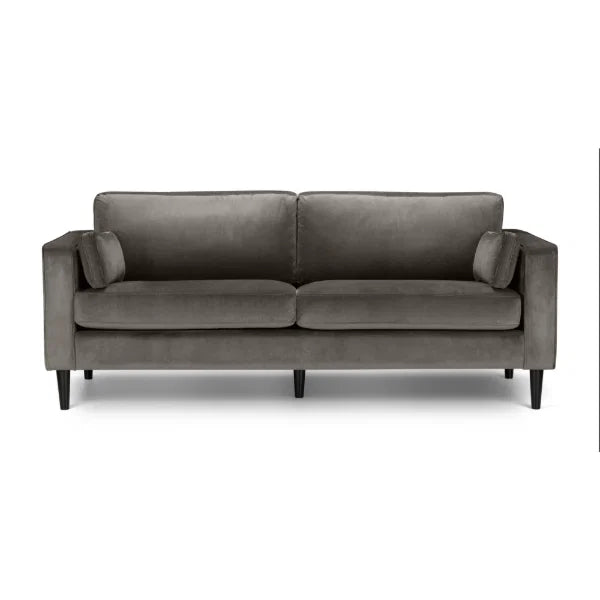 Hayward Velvet 3 Seater Sofa – Grey – Spacious Luxury Seating