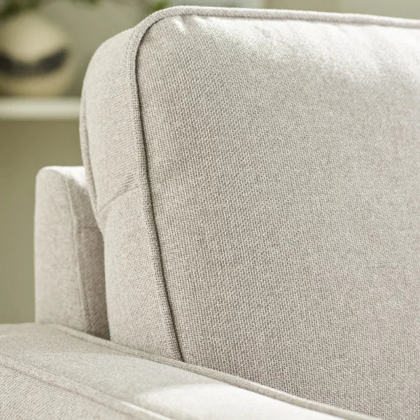 Henrietta Beige 2 Seater Sofa – Soft Linen with Tufted Seat & Tapered Legs | Julian Bowen