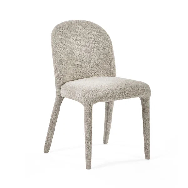 	Holly set of 2 pearl sand chenille dining chairs in a modern dining room setting