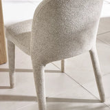 	Holly set of 2 pearl sand chenille dining chairs in a modern dining room setting