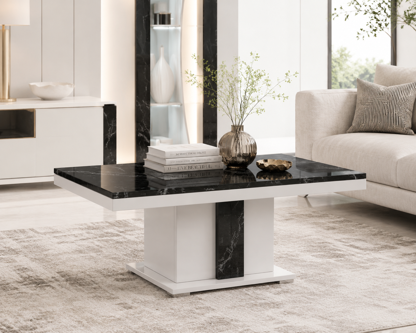 Heavy‑duty wood dining table – Italian design, spacious and durable for busy family life