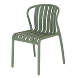 Hill Interiors Axis French grey plastic dining chair, placed in a modern dining setting