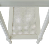 Hill Interiors Belmont Rattan Collection large console table from above showing the spacious tabletop