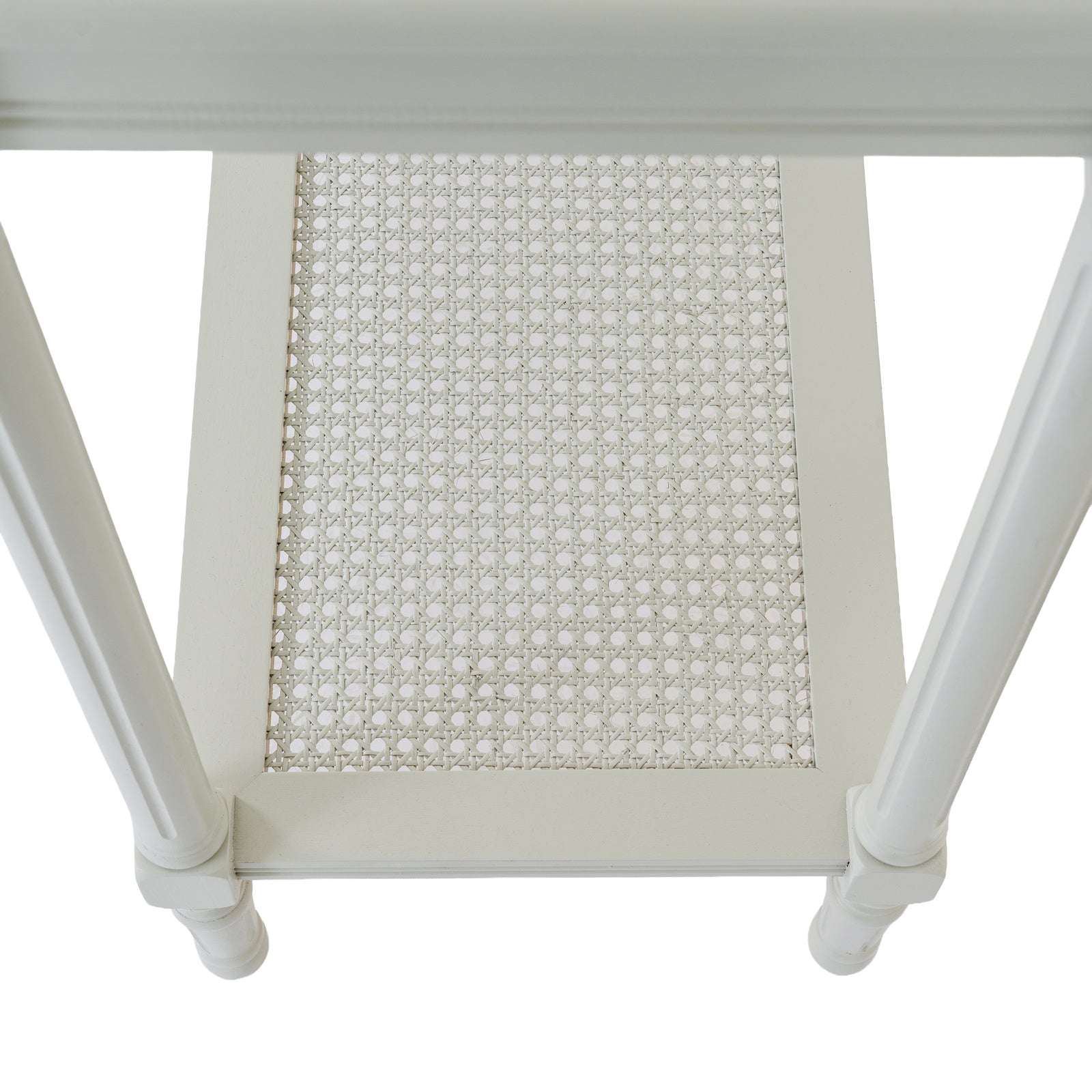 Hill Interiors Belmont Rattan Collection large console table from above showing the spacious tabletop