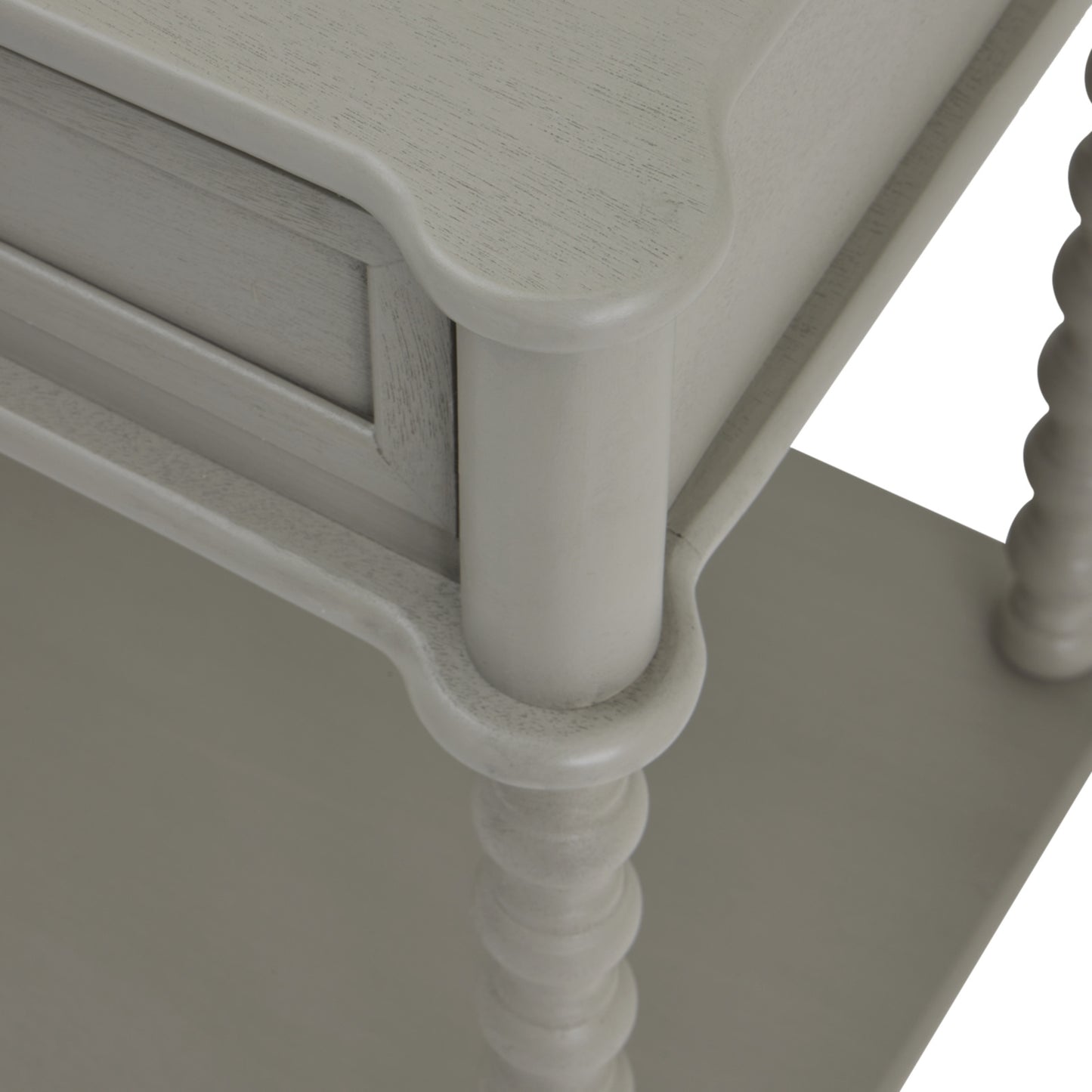 Hill Interiors Camden Collection console table with two drawers open showing storage space