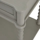 Hill Interiors Camden Collection console table with two drawers open showing storage space