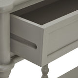 Hill Interiors Camden Collection grey wooden console table in a modern hallway setting