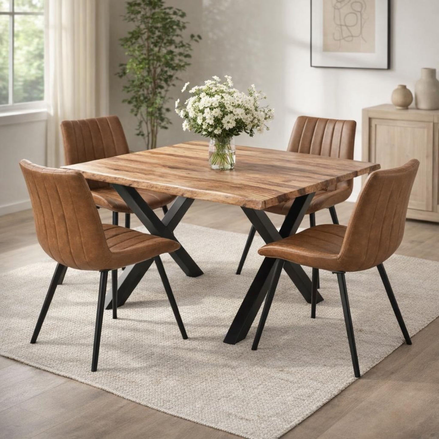 	Hill Interiors Cobham grey dining chair in a traditional dining room setting with wooden table