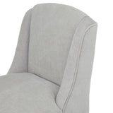 Hill Interiors Compton grey barstool from behind showing the contoured backrest and wooden frame