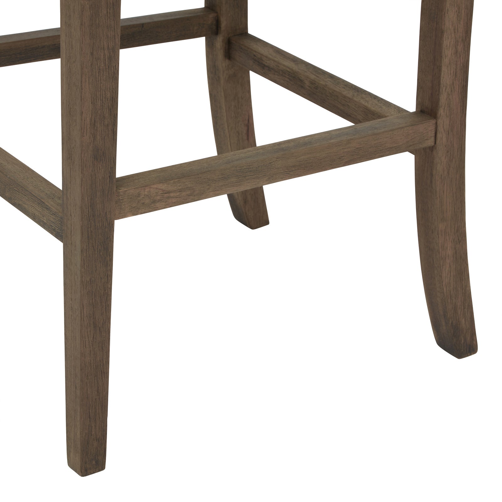 Hill Interiors Compton grey barstool showing the seat cushion thickness and overall proportions