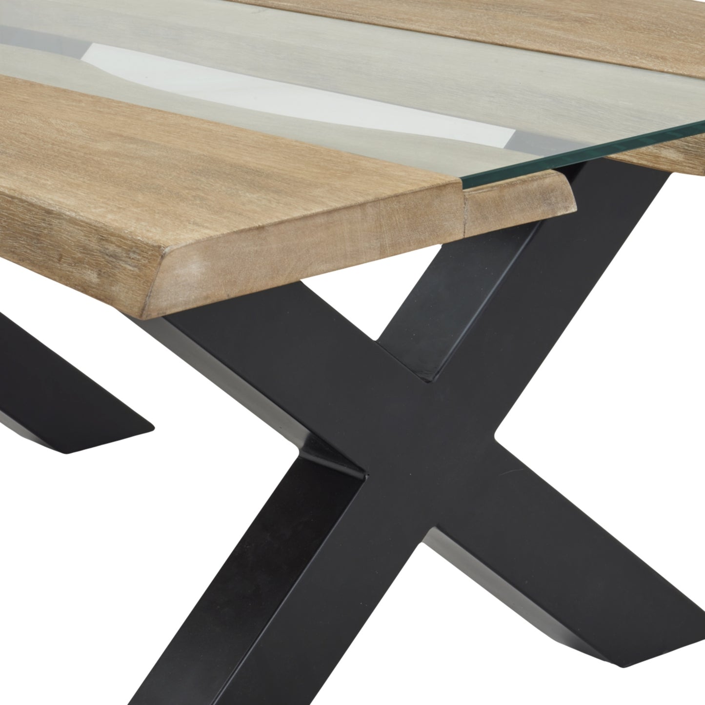 Hill Interiors Live Edge coffee table from above showing the full wood surface and organic shape