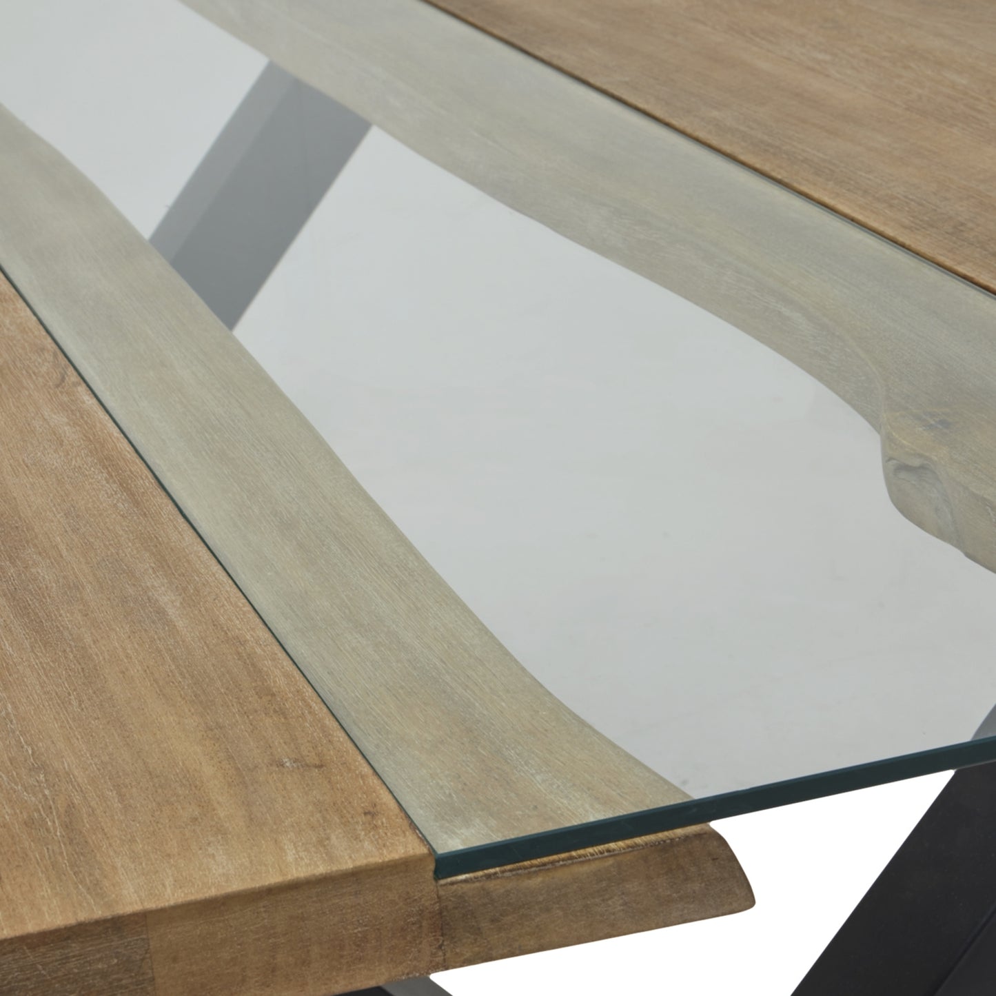Hill Interiors Live Edge dining table styled with modern tableware and centrepiece