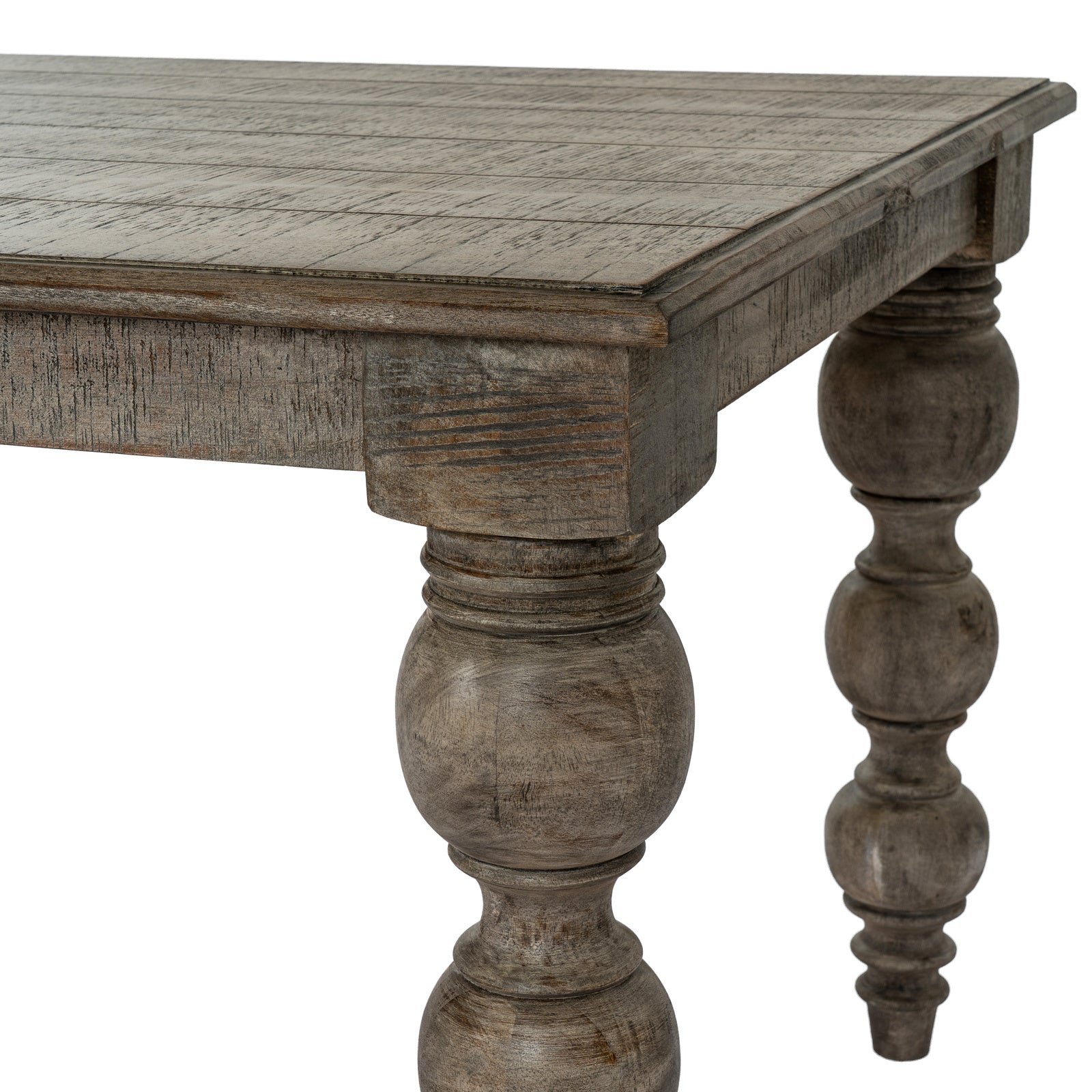 Hill Interiors Rutland Collection dining table showing the sturdy leg frame and construction