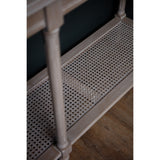 Hill Interiors Serene Rattan Collection large console table from above showing the spacious tabletop