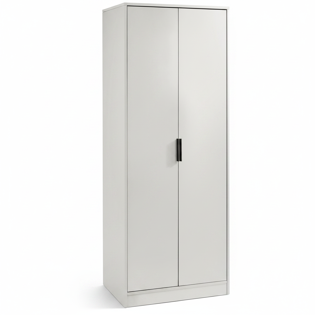 Alba 2 Door Wardrobe – Silk Grey – Affordable and Stylish Compact Design | Julian Bowen