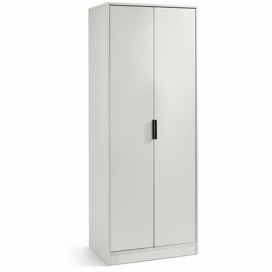 Alba 2 Door Wardrobe – Silk Grey – Affordable and Stylish Compact Design | Julian Bowen