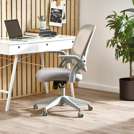 Juno Office Chair – Black – Padded Faux Leather, Adjustable Height