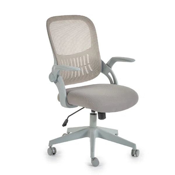 Juno Office Chair – Black – Padded Faux Leather, Adjustable Height