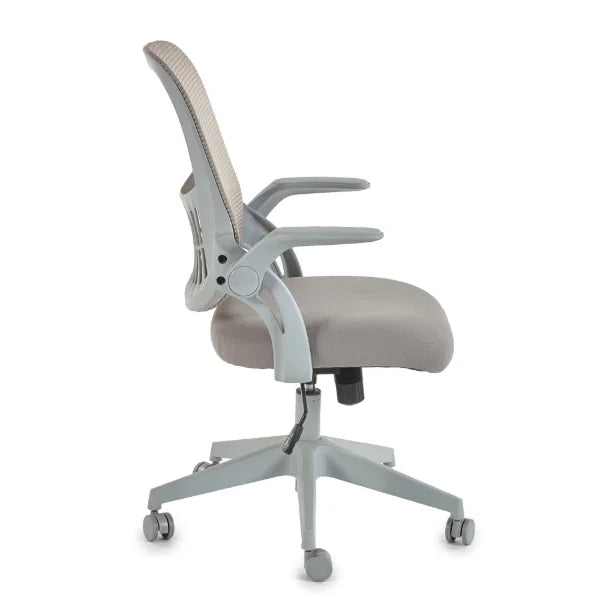 Juno Office Chair – Black – Padded Faux Leather, Adjustable Height