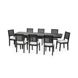 Knoxley Extending Dining Table – Black Oak – Contemporary Design with Smooth Mechanism | Julian Bowen