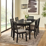 Knoxley Extending Dining Table – Black Oak – Contemporary Design with Smooth Mechanism | Julian Bowen