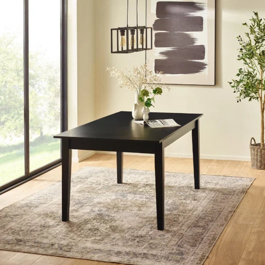 Knoxley Extending Dining Table – Black Oak – Contemporary Design with Smooth Extending Mechanism (Pre-order – May)