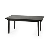 Julian Bowen Knoxley black oak extending dining table in a contemporary dining room setting