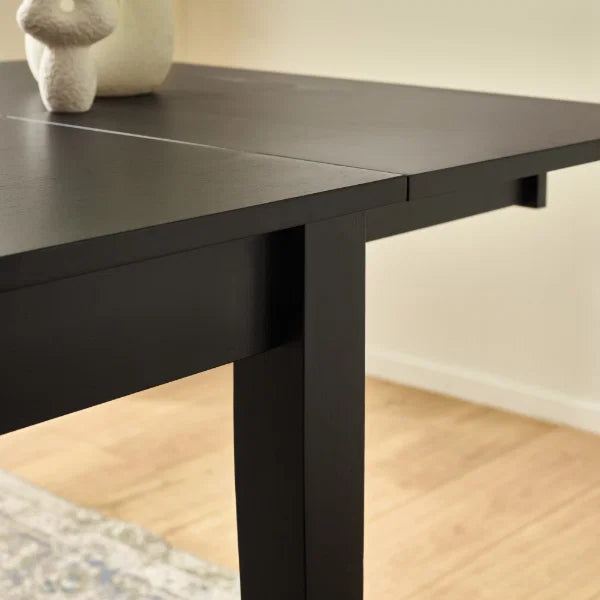 Knoxley Extending Dining Table – Black Oak – Contemporary Design with Smooth Extending Mechanism (Pre-order – May)