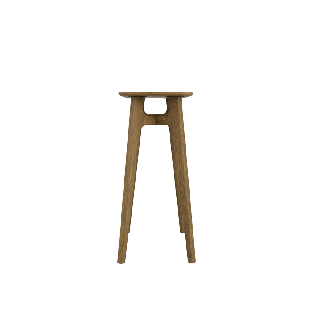 LPD Furniture Kitt smoked oak console table with solid oak frame in a modern hallway setting