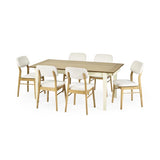 Larissa Extending Dining Table – Natural Oak Effect with Scandinavian Tapered Legs | Julian Bowen