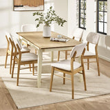 Larissa Extending Dining Table – Natural Oak Effect with Scandinavian Tapered Legs | Julian Bowen