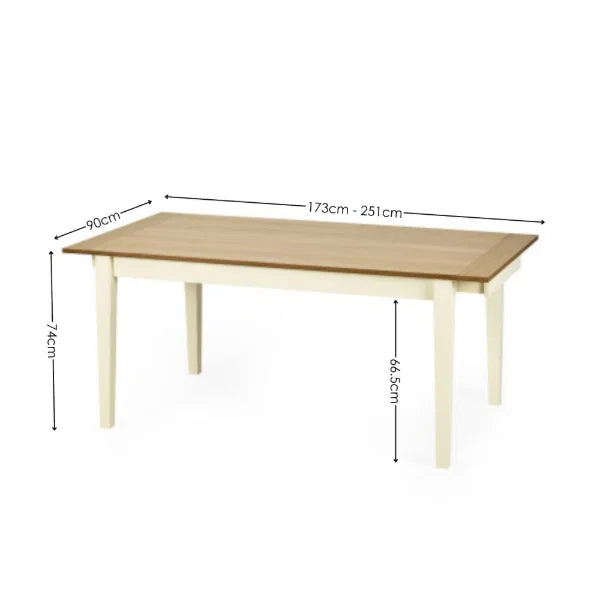 Larissa Extending Dining Table – Natural Oak Effect – Scandinavian Tapered Legs (Pre-order – May)