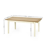 Larissa Extending Dining Table – Natural Oak Effect with Scandinavian Tapered Legs | Julian Bowen