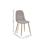 Lottie set of 4 linen chenille dining chairs in a modern dining room setting